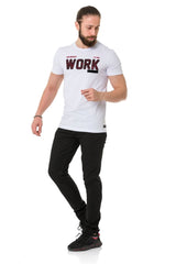CT734 Men's T-Shirt with Piece Fill Embossing