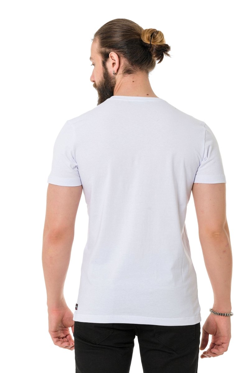 CT734 Men's T-Shirt with Piece Fill Embossing