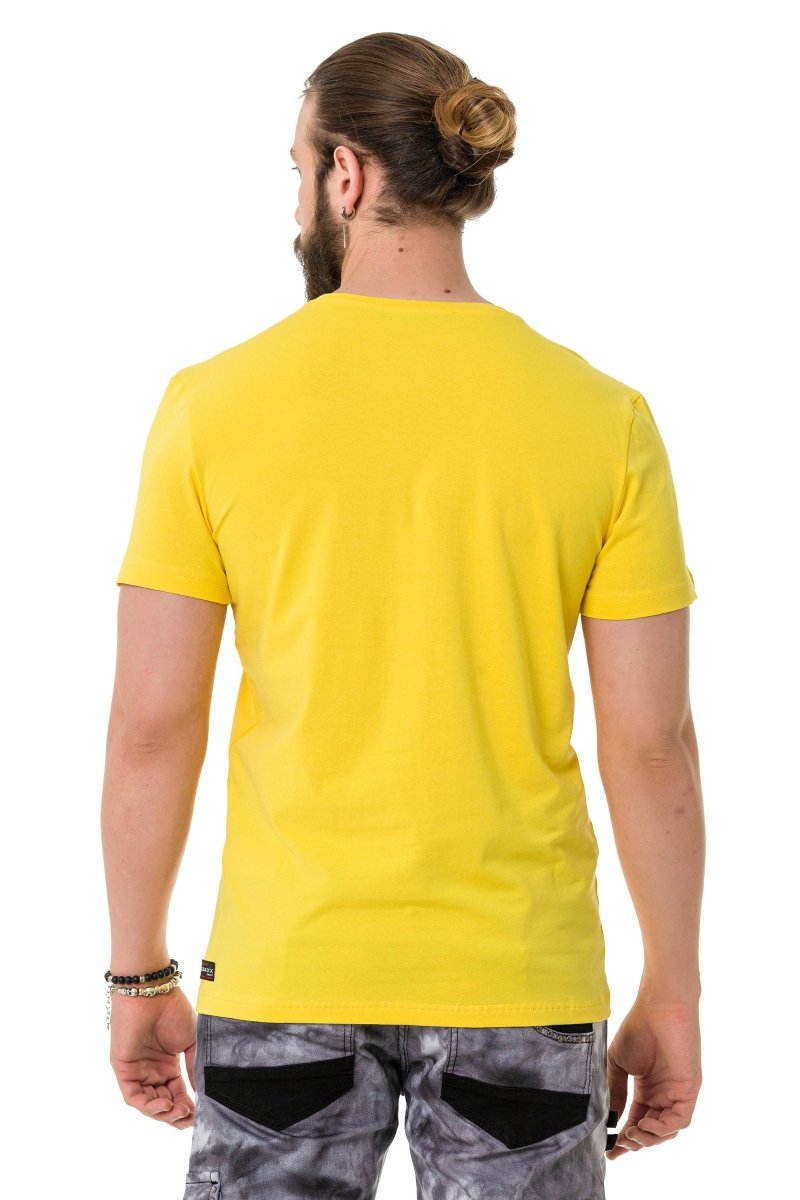 CT734 Men's T-Shirt with Piece Fill Embossing