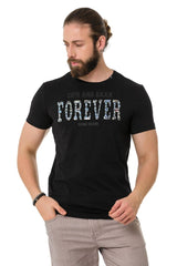 CT736 Men's T-shirt with glossy and embossed lettering