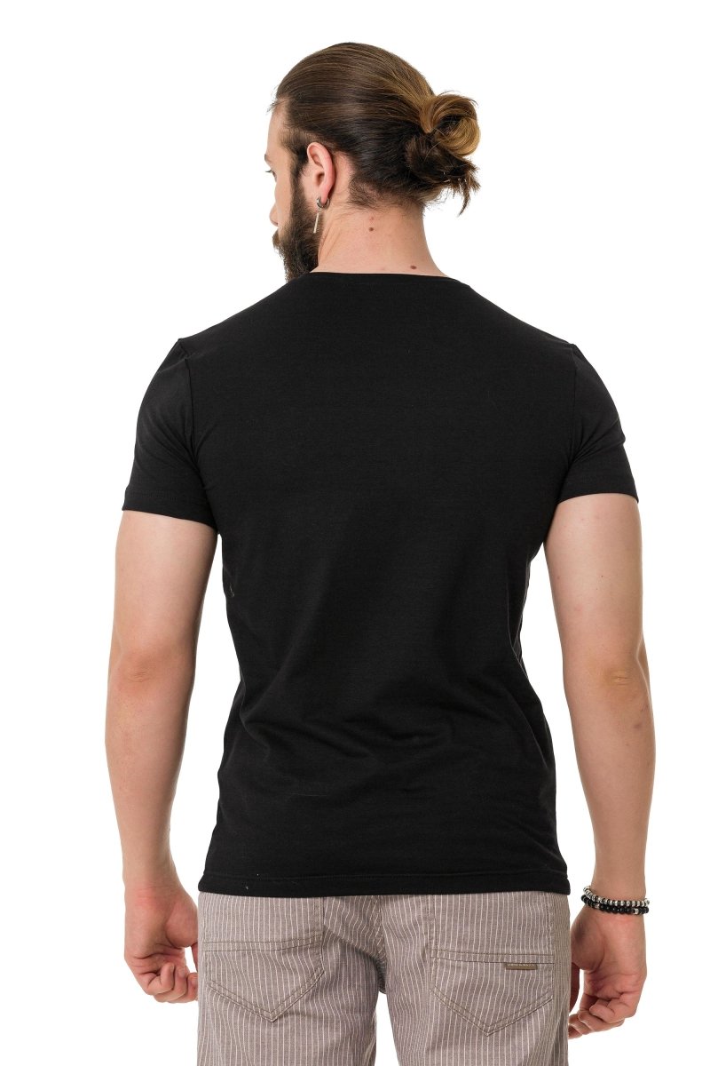 CT736 Men's T-shirt with glossy and embossed lettering