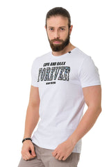CT736 Men's T-shirt with glossy and embossed lettering