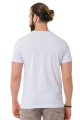CT736 Men's T-shirt with glossy and embossed lettering