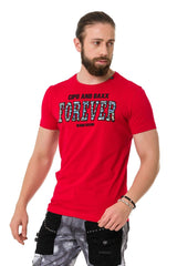 CT736 Men's T-shirt with glossy and embossed lettering