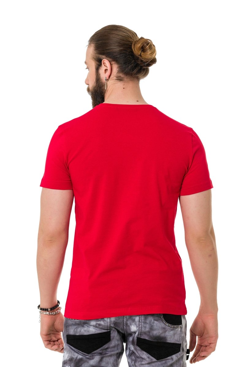 CT736 Men's T-shirt with glossy and embossed lettering