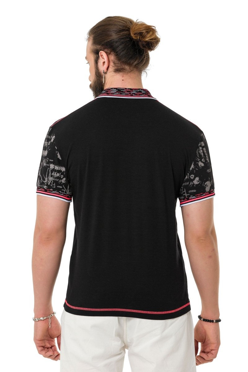 CT738 Men's Polo Shirt with Trendy Print