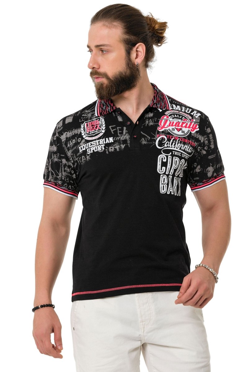 CT738 Men's Polo Shirt with Trendy Print