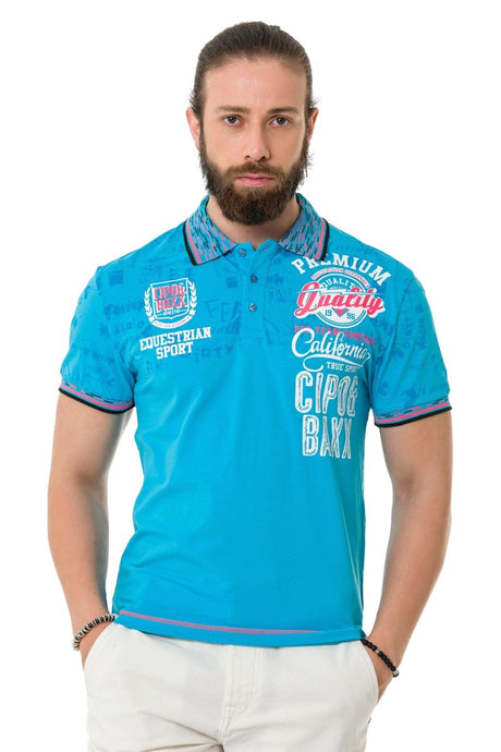 CT738 Men's Polo Shirt with Trendy Print