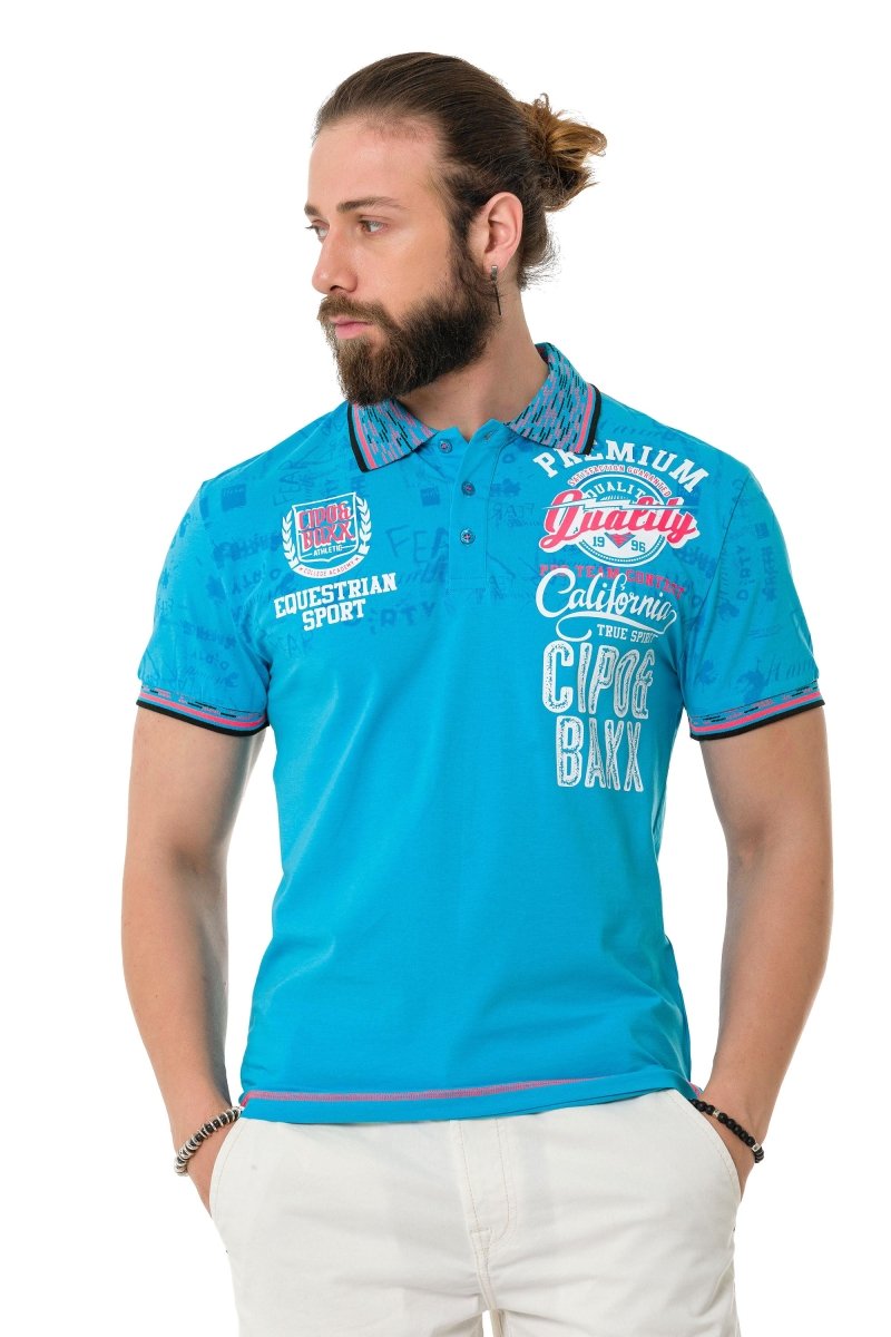 CT738 Men's Polo Shirt with Trendy Print