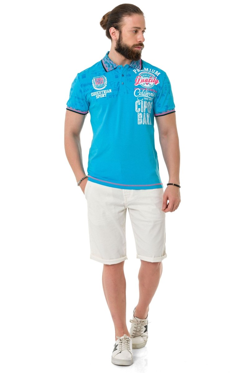CT738 Men's Polo Shirt with Trendy Print