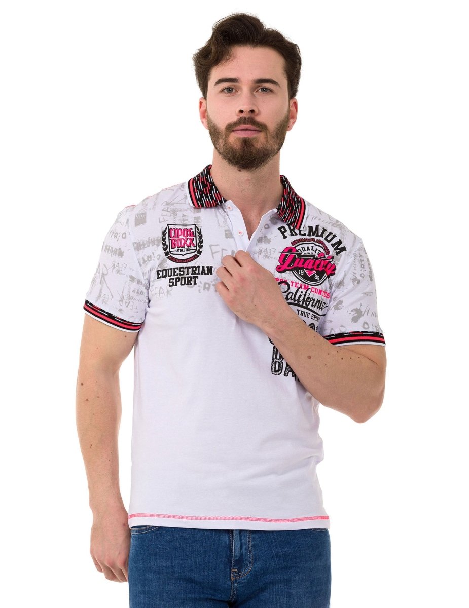 CT738 Men's Polo Shirt with Trendy Print