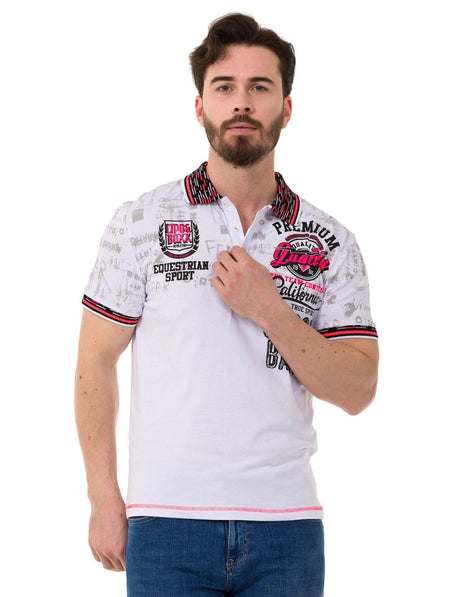 CT738 Men's Polo Shirt with Trendy Print