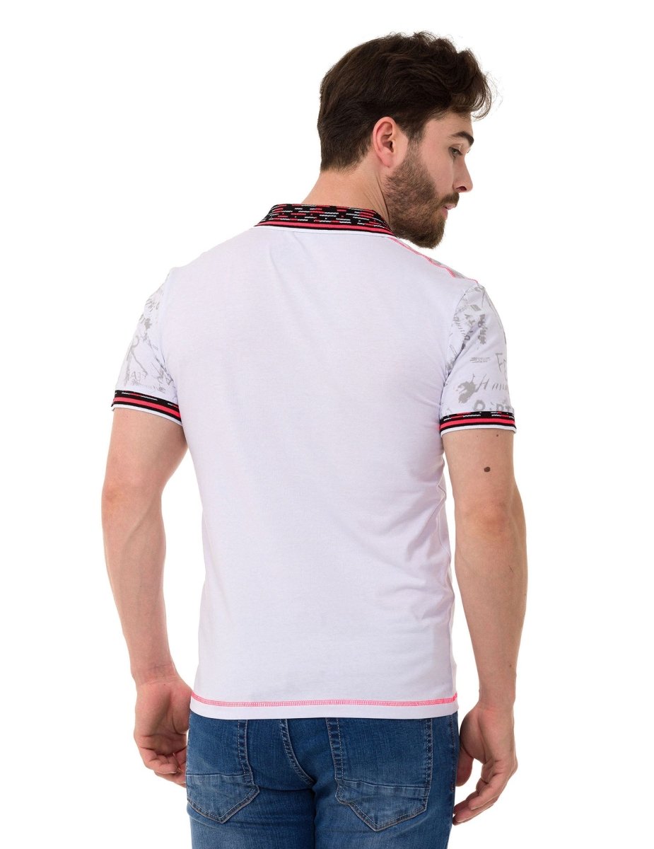 CT738 Men's Polo Shirt with Trendy Print