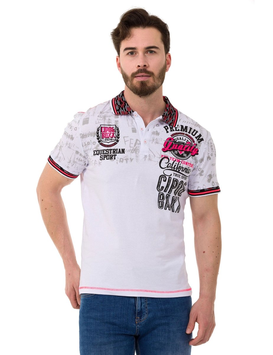 CT738 Men's Polo Shirt with Trendy Print