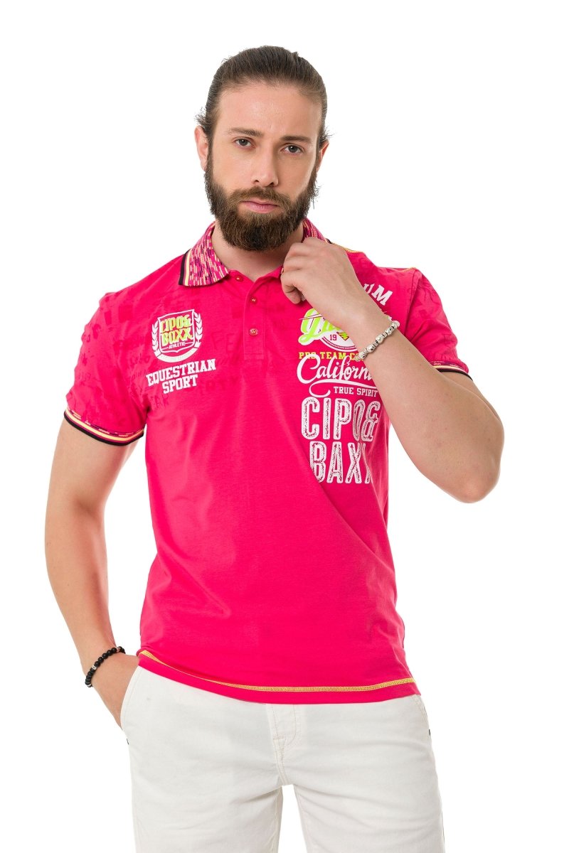 CT738 Men's Polo Shirt with Trendy Print