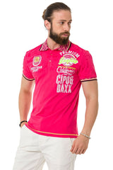 CT738 Men's Polo Shirt with Trendy Print