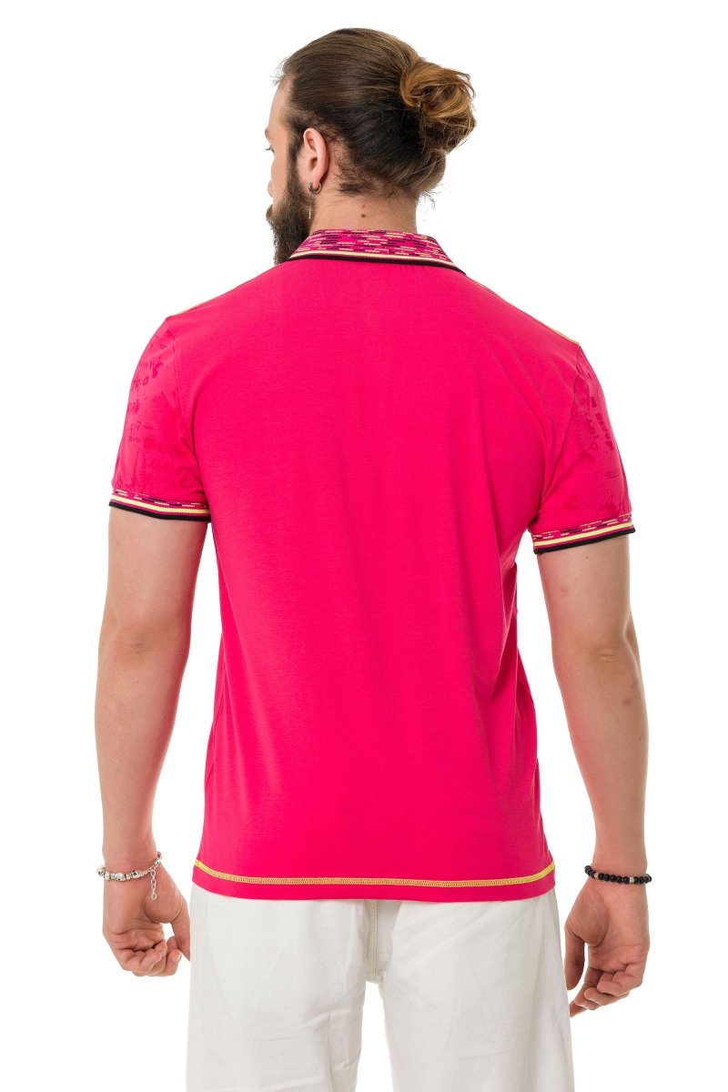 CT738 Men's Polo Shirt with Trendy Print