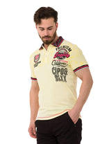 CT738 Men's Polo Shirt with Trendy Print