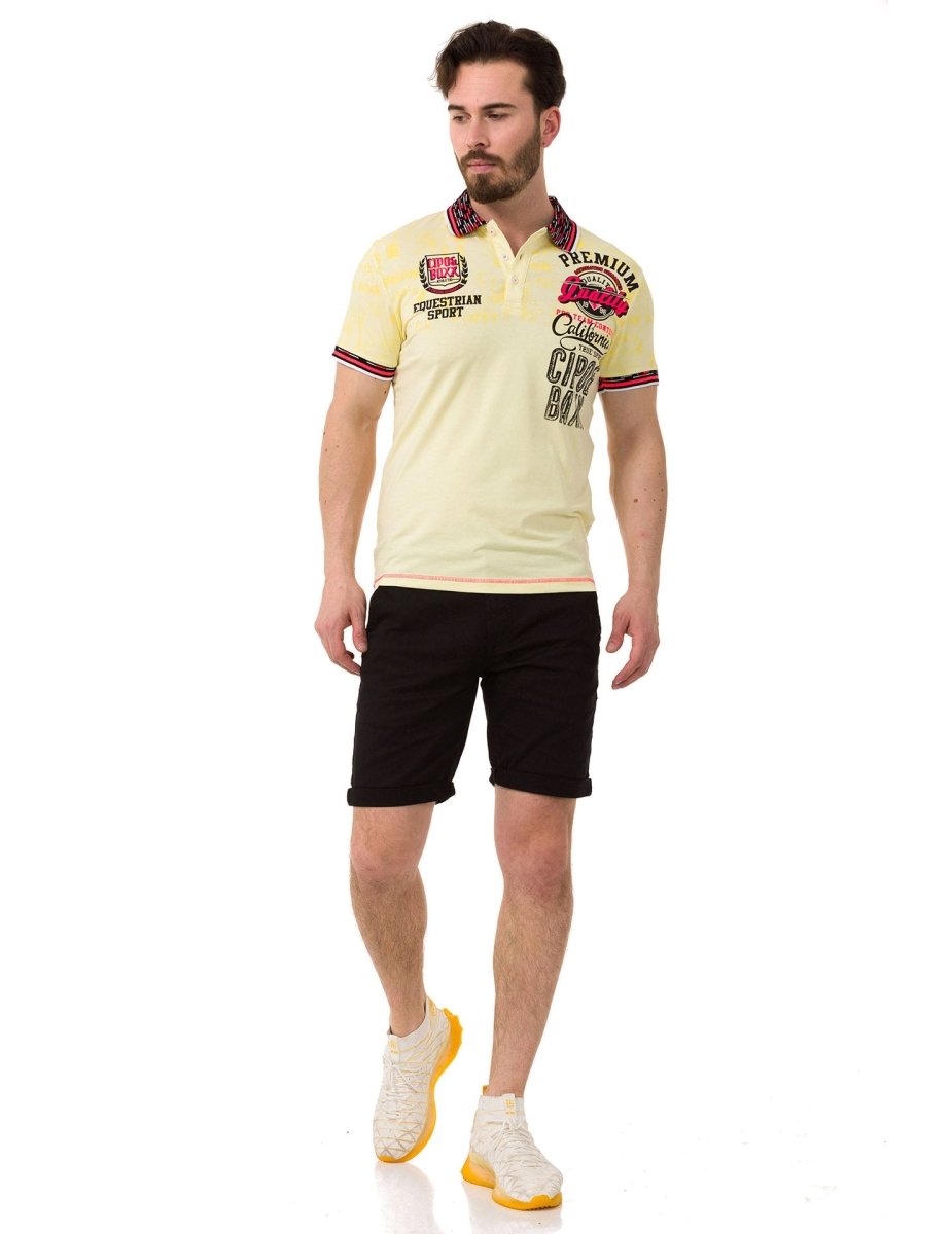 CT738 Men's Polo Shirt with Trendy Print