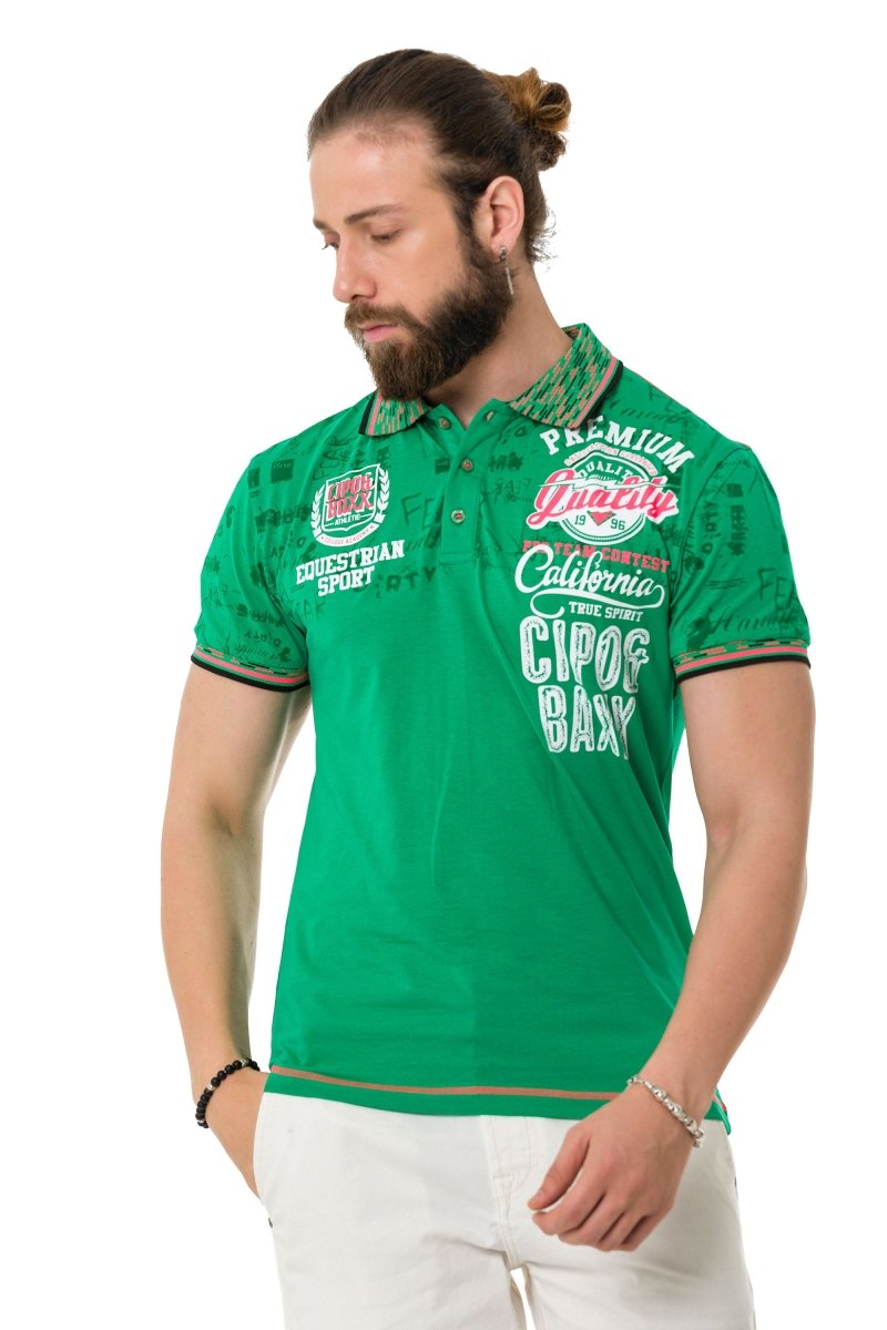 CT738 Men's Polo Shirt with Trendy Print