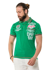 CT738 Men's Polo Shirt with Trendy Print