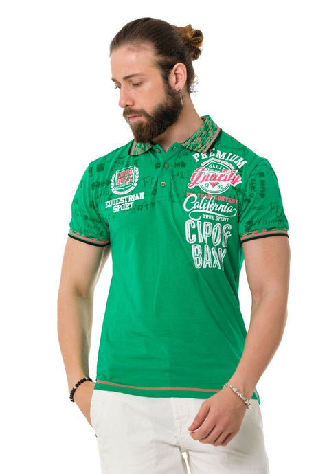 CT738 Men's Polo Shirt with Trendy Print