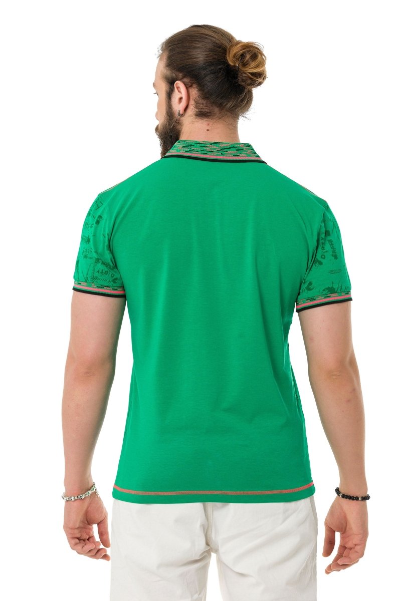 CT738 Men's Polo Shirt with Trendy Print