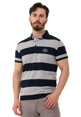 CT741 Men's Polo Shirt with Multicolored Stripe Design