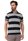 CT741 Men's Polo Shirt with Multicolored Stripe Design
