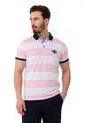 CT741 Men's Polo Shirt with Multicolored Stripe Design