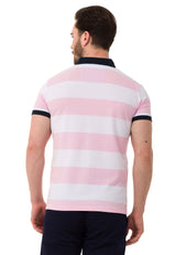 CT741 Men's Polo Shirt with Multicolored Stripe Design