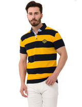 CT741 Men's Polo Shirt with Multicolored Stripe Design