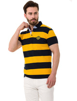 CT741 Men's Polo Shirt with Multicolored Stripe Design