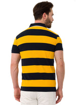 CT741 Men's Polo Shirt with Multicolored Stripe Design