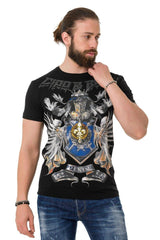CT743 Men's T-shirt with printed crown