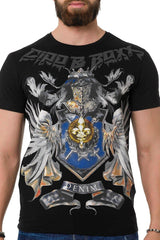 CT743 Men's T-shirt with printed crown