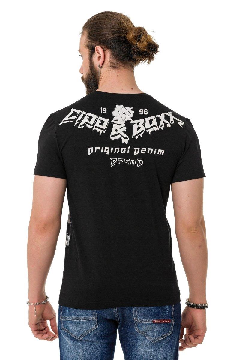 CT743 Men's T-shirt with printed crown