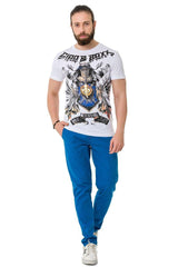 CT743 Men's T-shirt with printed crown