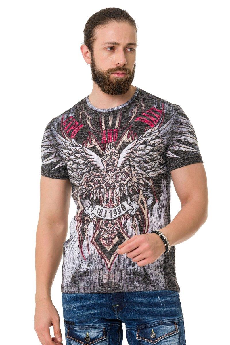 CT746 Men's T-Shirt Wing Cross with laser print