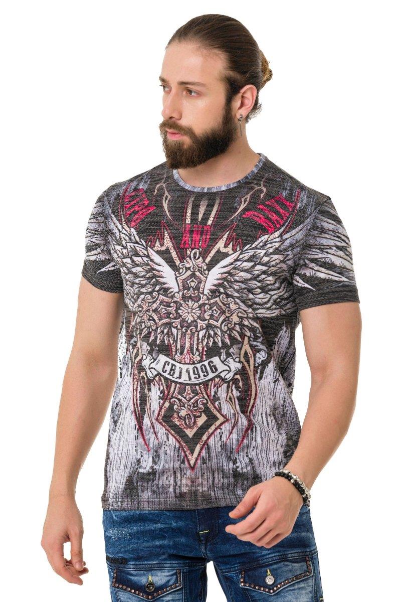 CT746 Men's T-Shirt Wing Cross with laser print