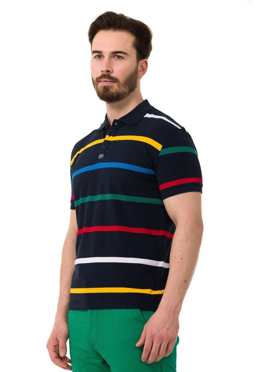 CT749 Men's T-shirt with fashionable striped pattern