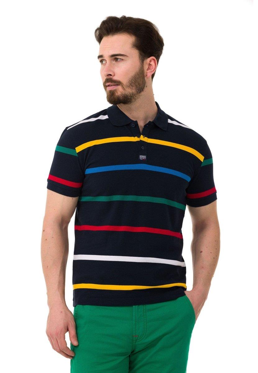 CT749 Men's T-shirt with fashionable striped pattern