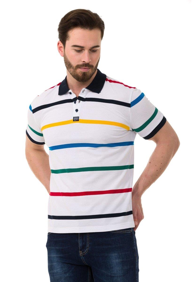 CT749 Men's T-shirt with fashionable striped pattern