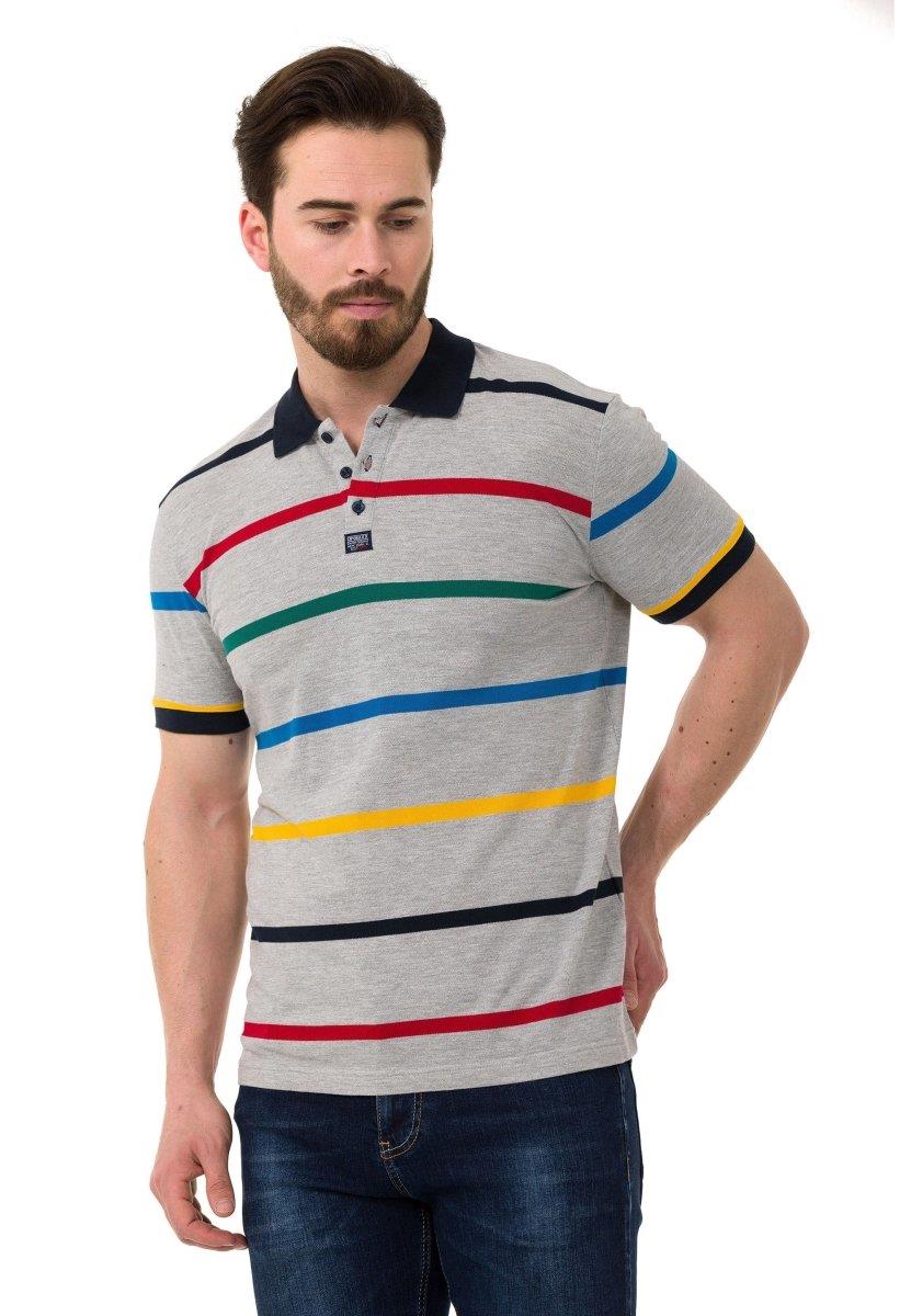 CT749 Men's T-shirt with fashionable striped pattern