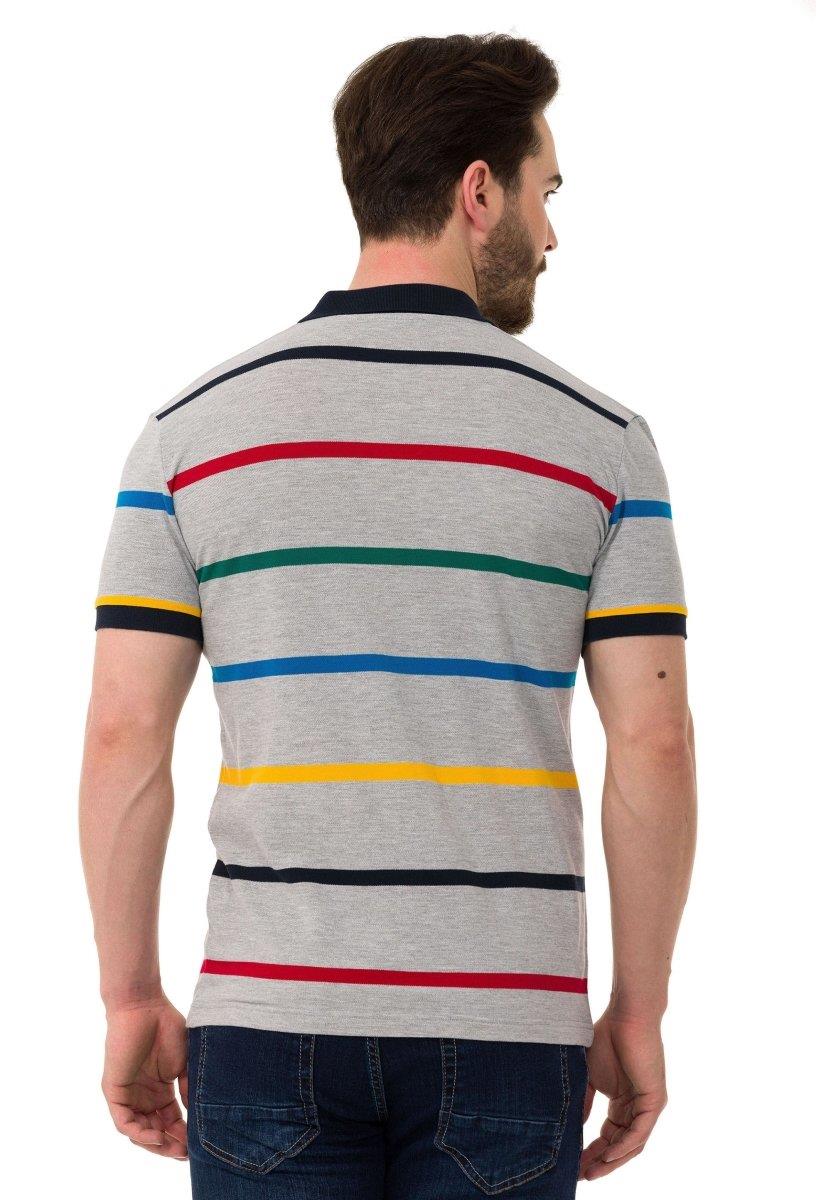CT749 Men's T-shirt with fashionable striped pattern