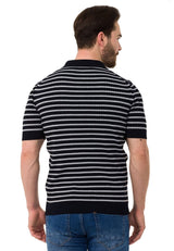 CT751 Men's Polo Shirt with Multicolored Stripe Design