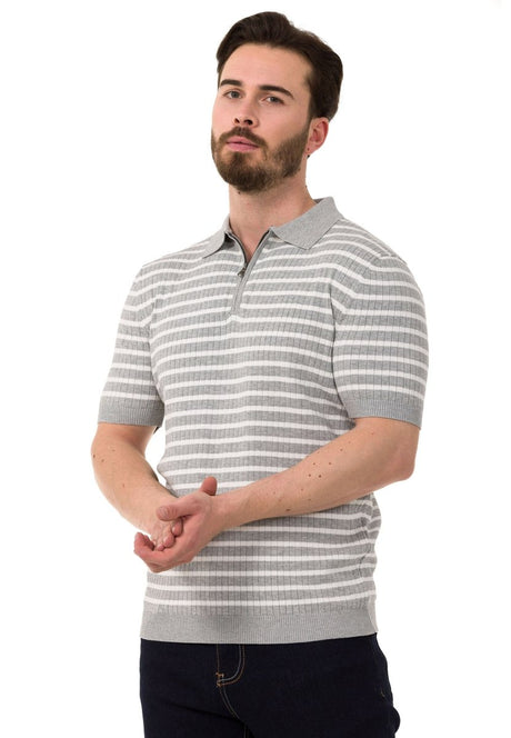 CT751 Men's Polo Shirt with Multicolored Stripe Design