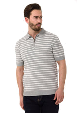 CT751 Men's Polo Shirt with Multicolored Stripe Design