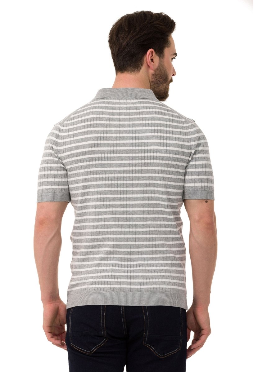 CT751 Men's Polo Shirt with Multicolored Stripe Design