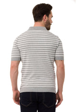 CT751 Men's Polo Shirt with Multicolored Stripe Design